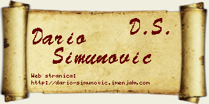 Dario Simunović vizit kartica